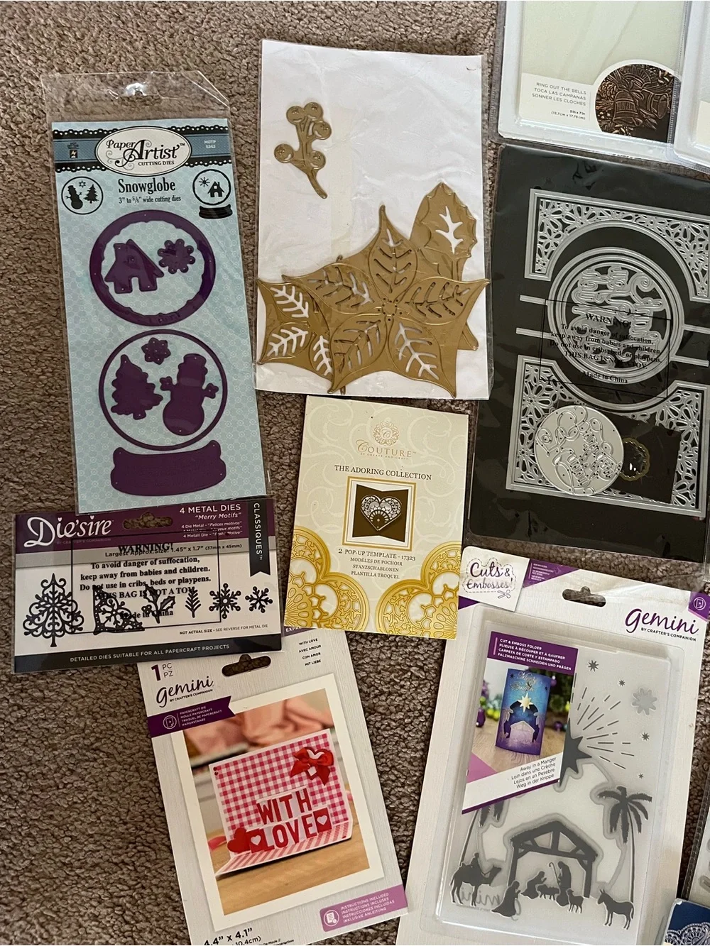 XL Assorted Craft Die Cut and Embossing Tool Set - Various Brands